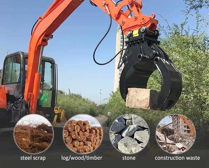 garras hidráulicas para excavadoras